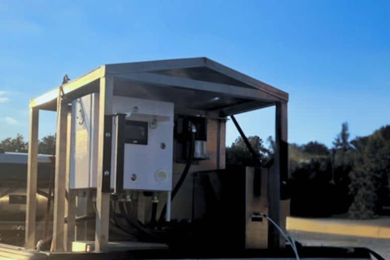 Encino's mobile Net Heat Value Vent Gas test truck bed unit