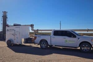 Encino's mobile Net Heat Value Vent Gas test trailer unit