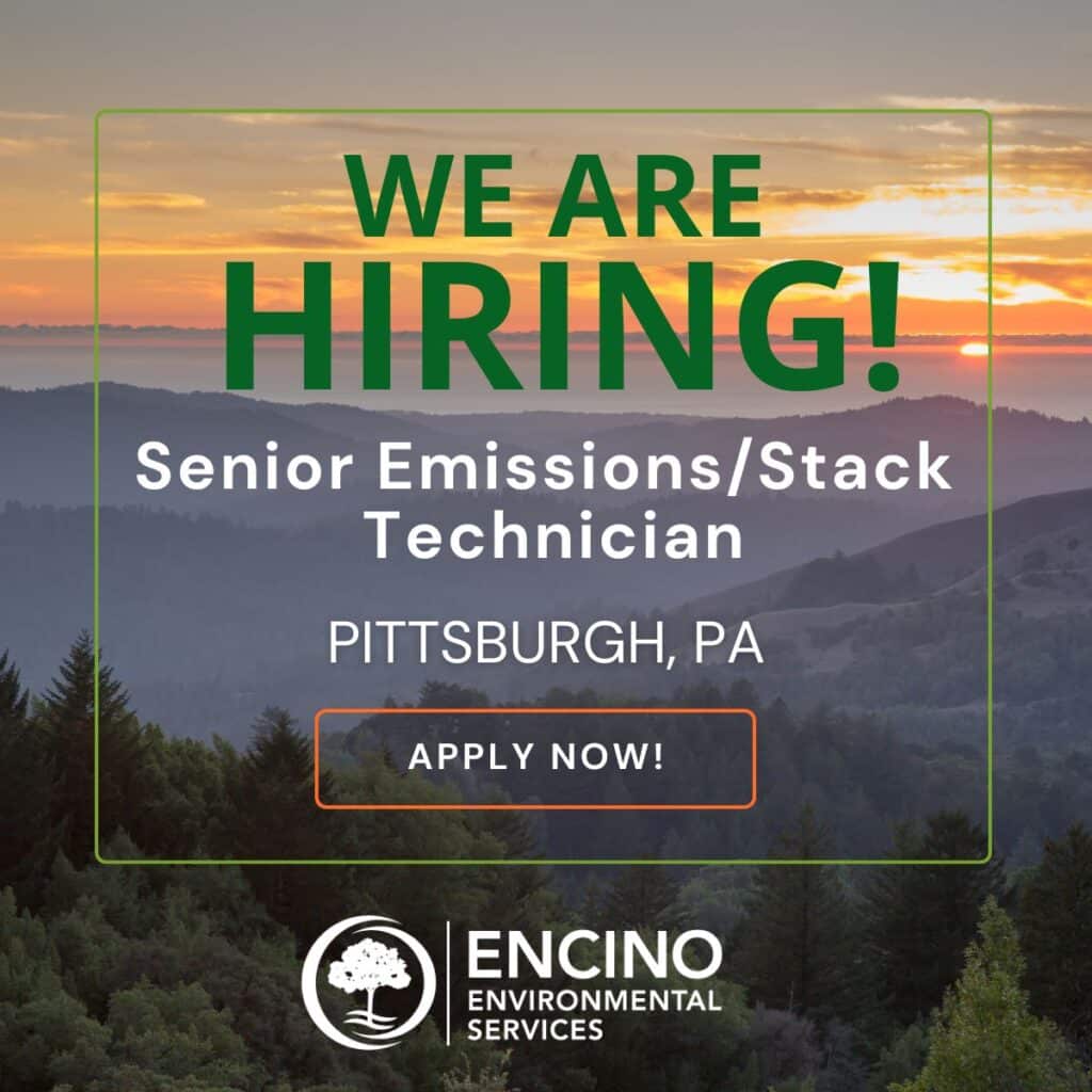 Senior Emissions Stack Technician - Pittsburgh PA