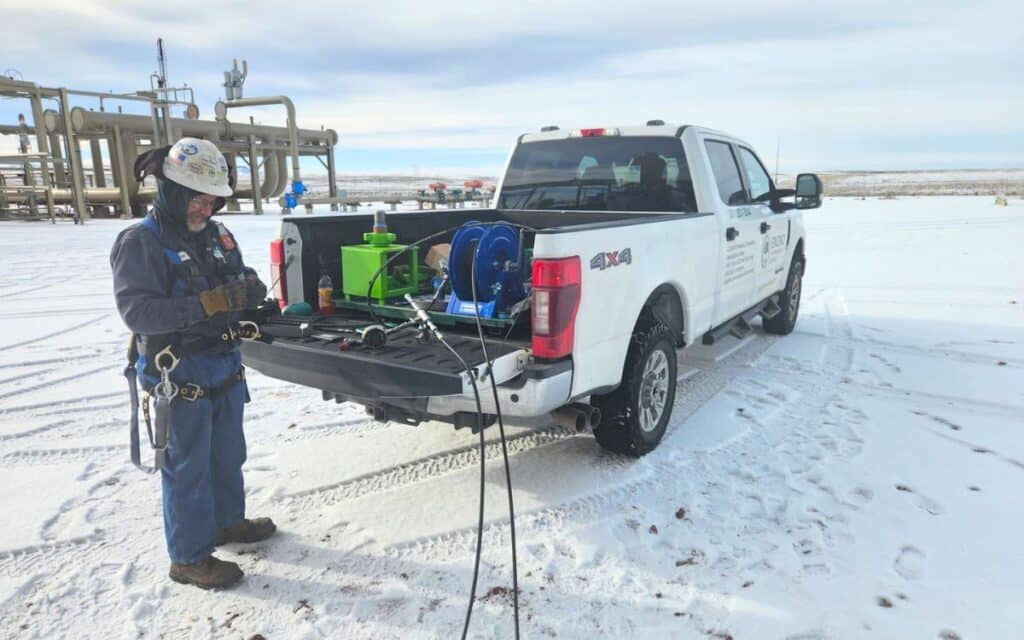 Lead PRV Tech, Lee Walters, on site performing PRV Testing in WY